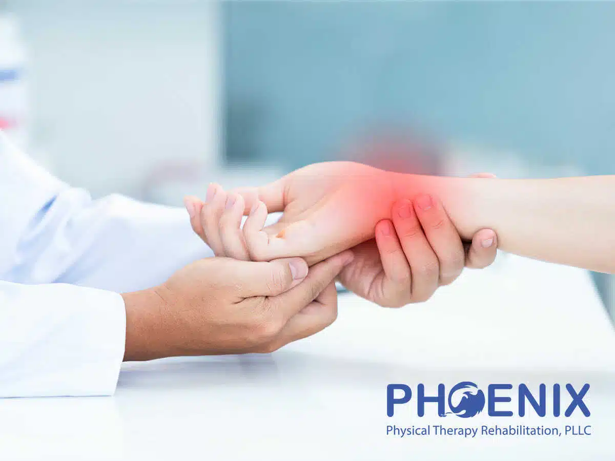 Professional Physiotherapist treating a wrist sprain in Rosedale, NY