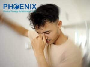 Man experiencing dizziness and symptoms related to Balance Disorders seeking treatment at Phoenix Physical Therapy Rehabilitation