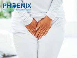 Woman seeking Physical Therapy help with incontinence symptoms